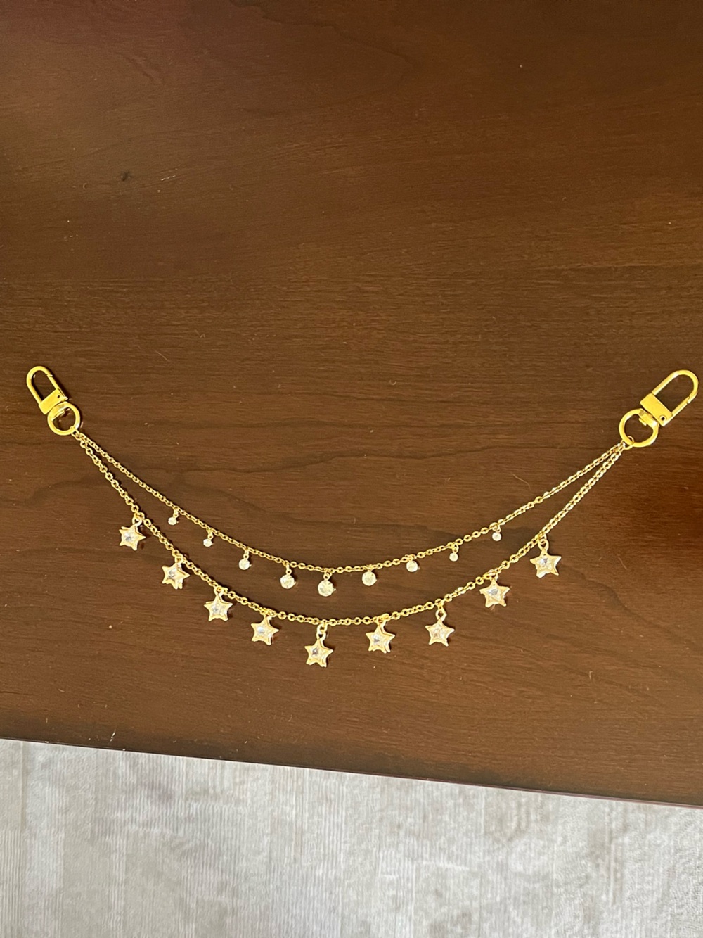 Gold Star Multi-Chain ~12” Purse charm